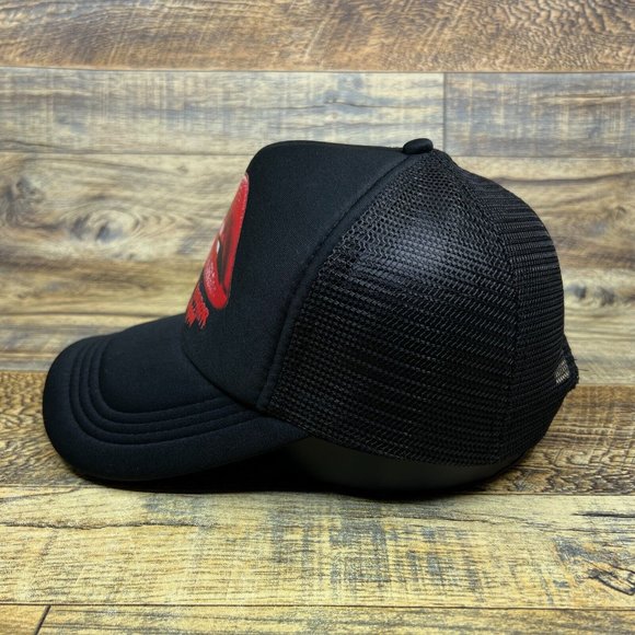 Rocky Horror Picture Show Mens Trucker Hat Black Snapback Cult Horror Ball Cap - Picture 4 of 8